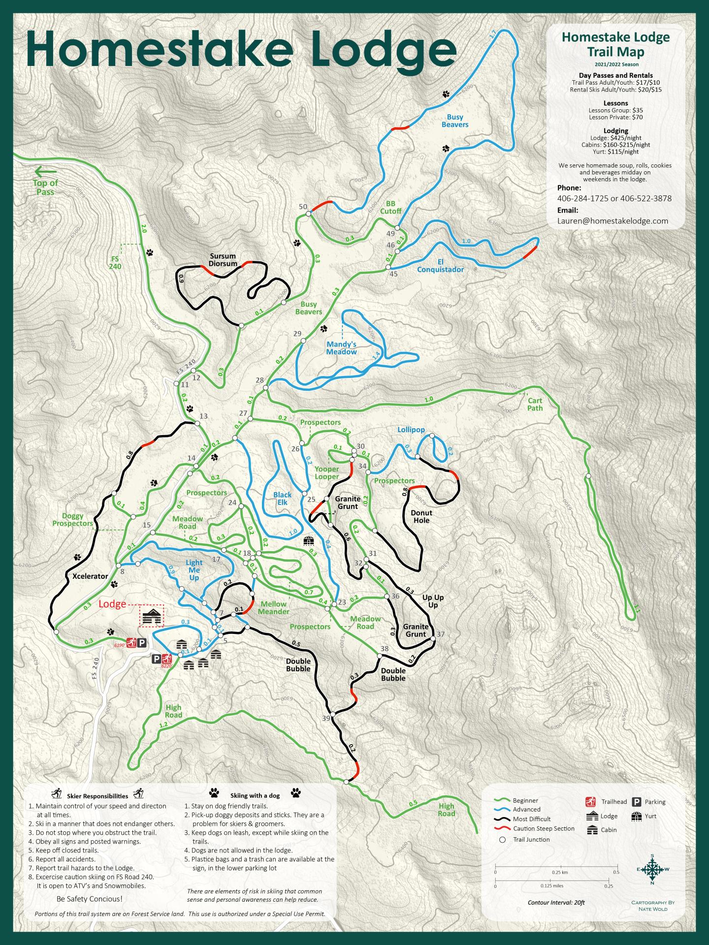 Homestake Lodge Trail Map