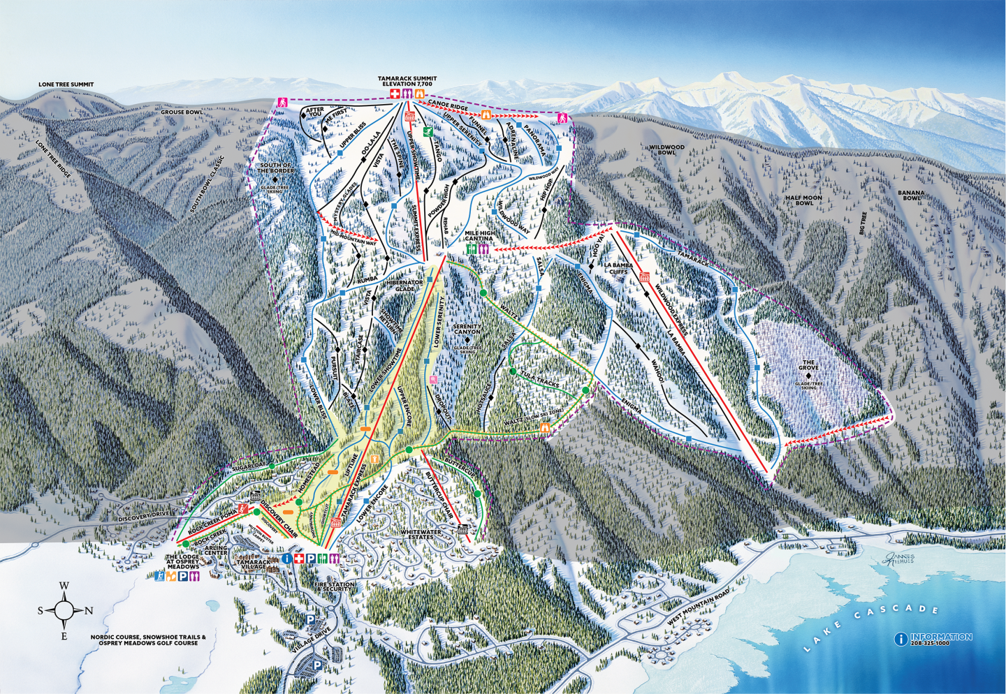 Tamarack Mountain Resort Trail Map