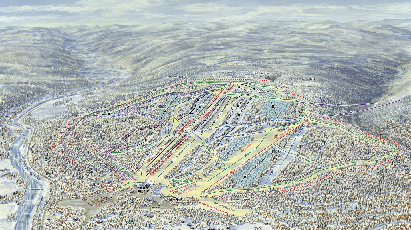 Berkshire East Mountain Resort Trail Map Berkshire East Mountain Resort Trail Map