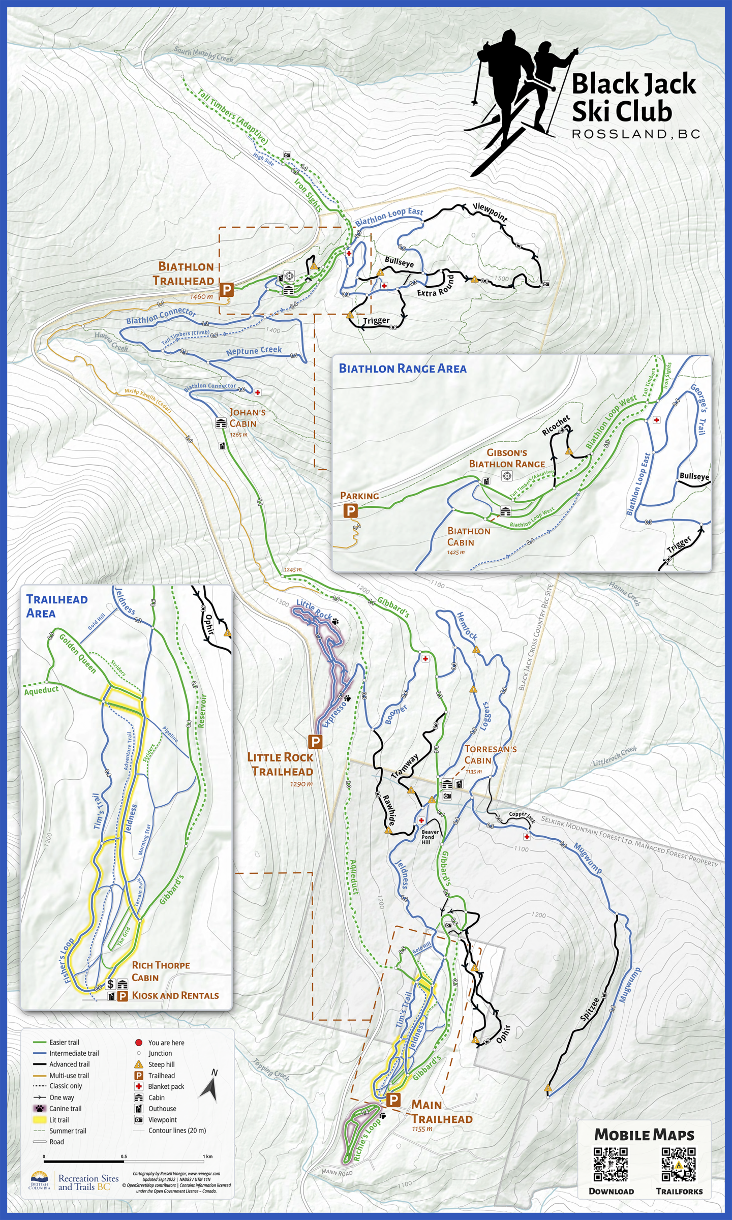 Black Jack Cross Country Ski Club Trail Map
