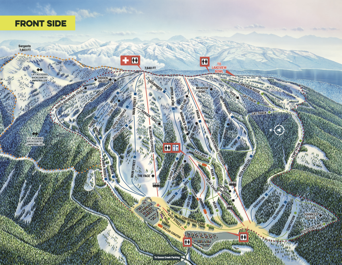 Brundage Mountain Resort Trail Map