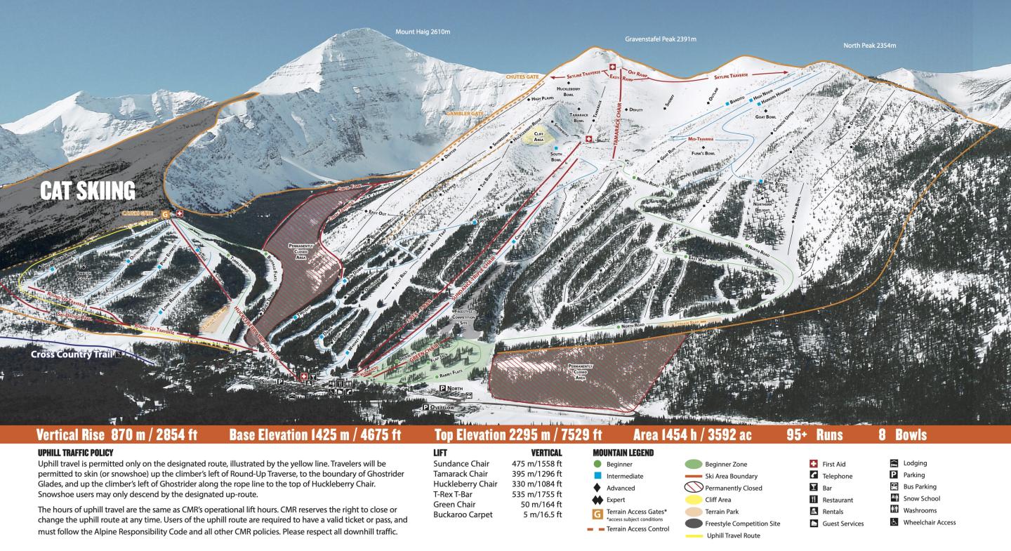 Castle Mountain Resort Trail Map