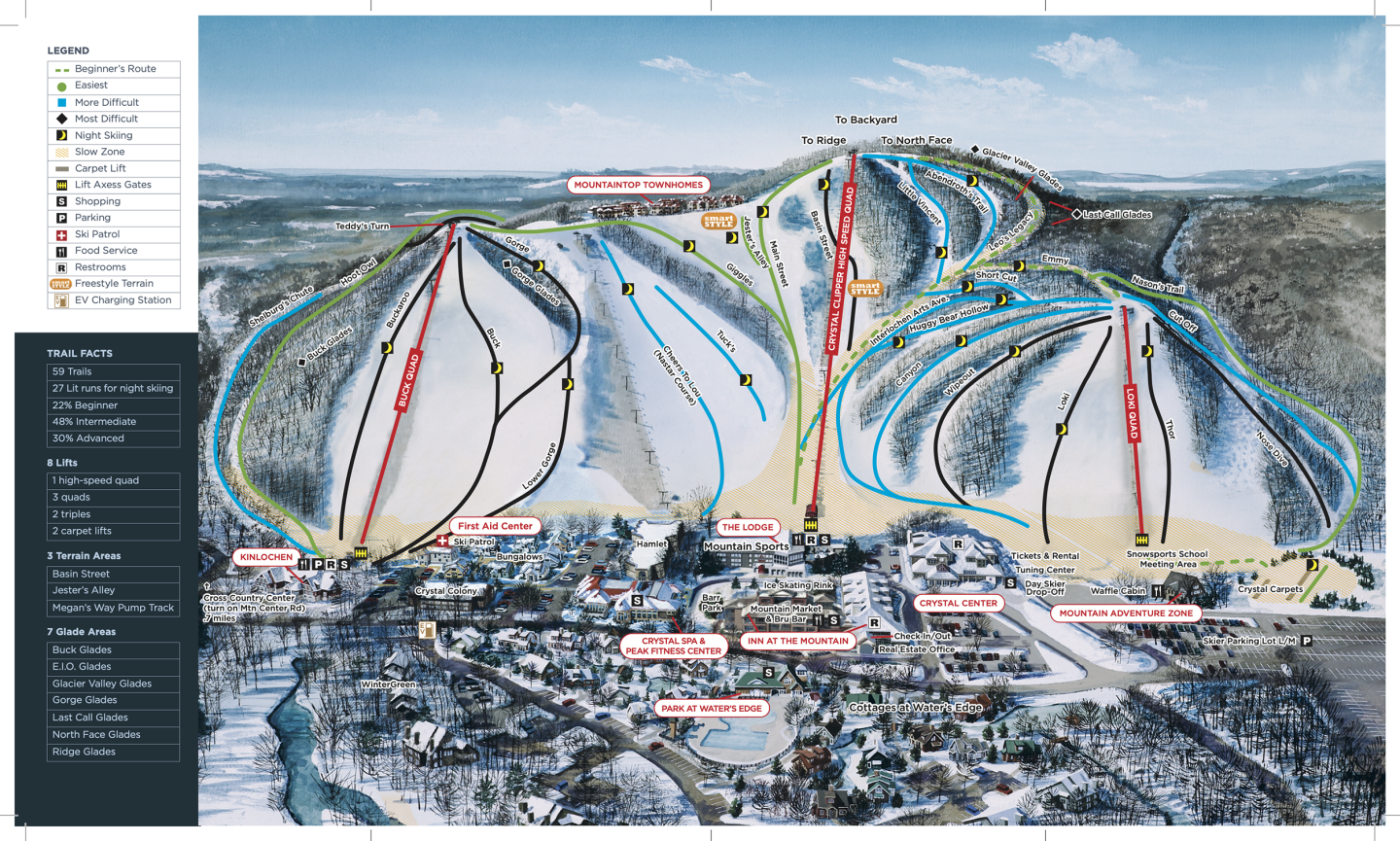Crystal Mountain Trail Map