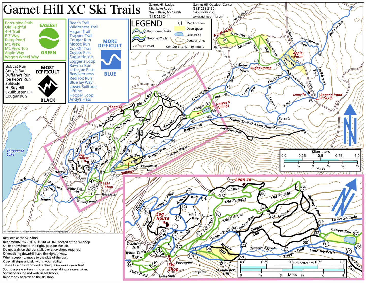 Garnet Hill XC Trail Map