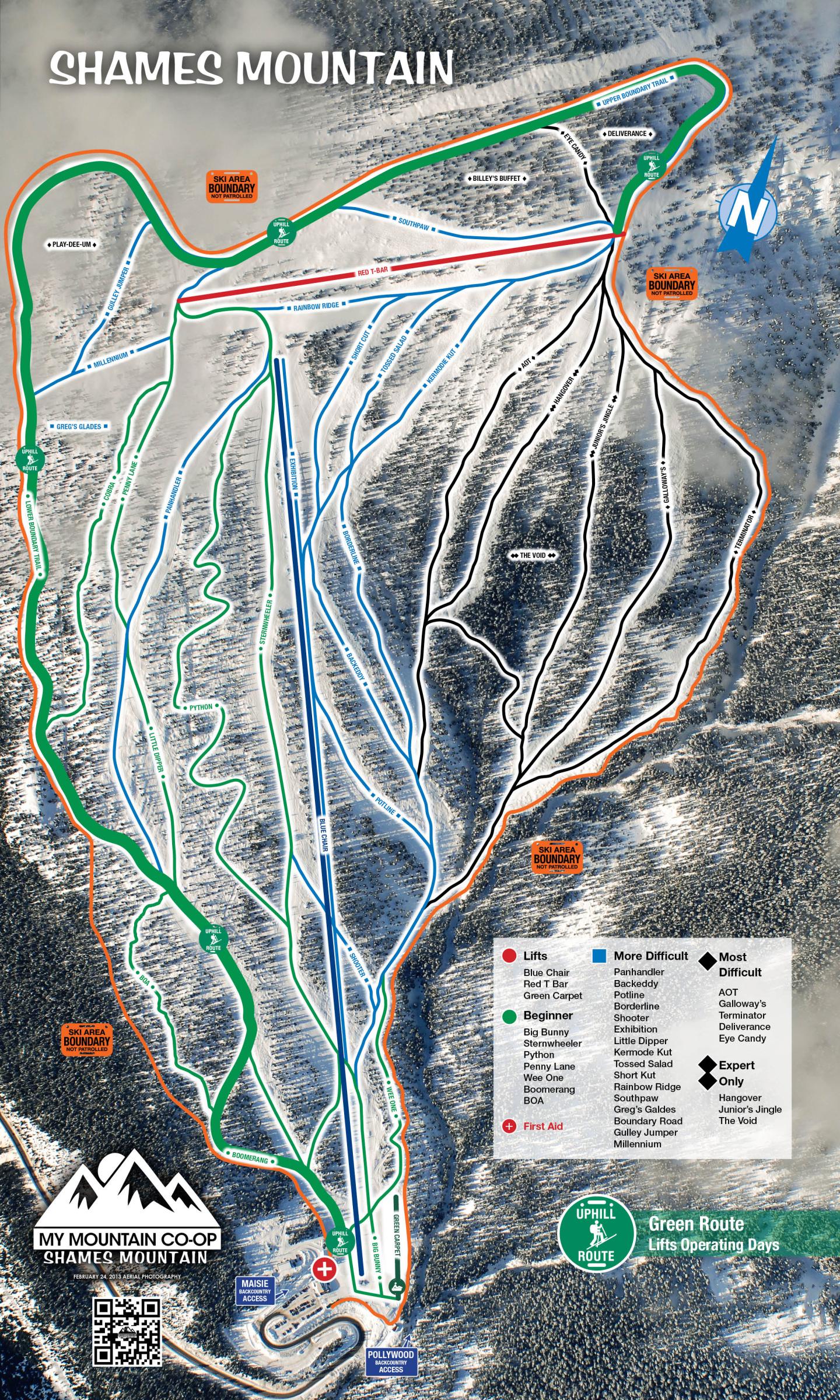 Shames Mountain Trail Map