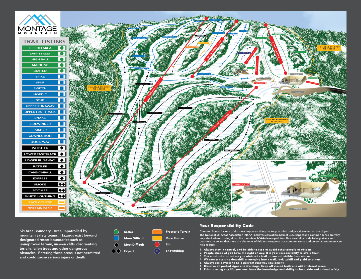 Montage Mountain Trail Map
