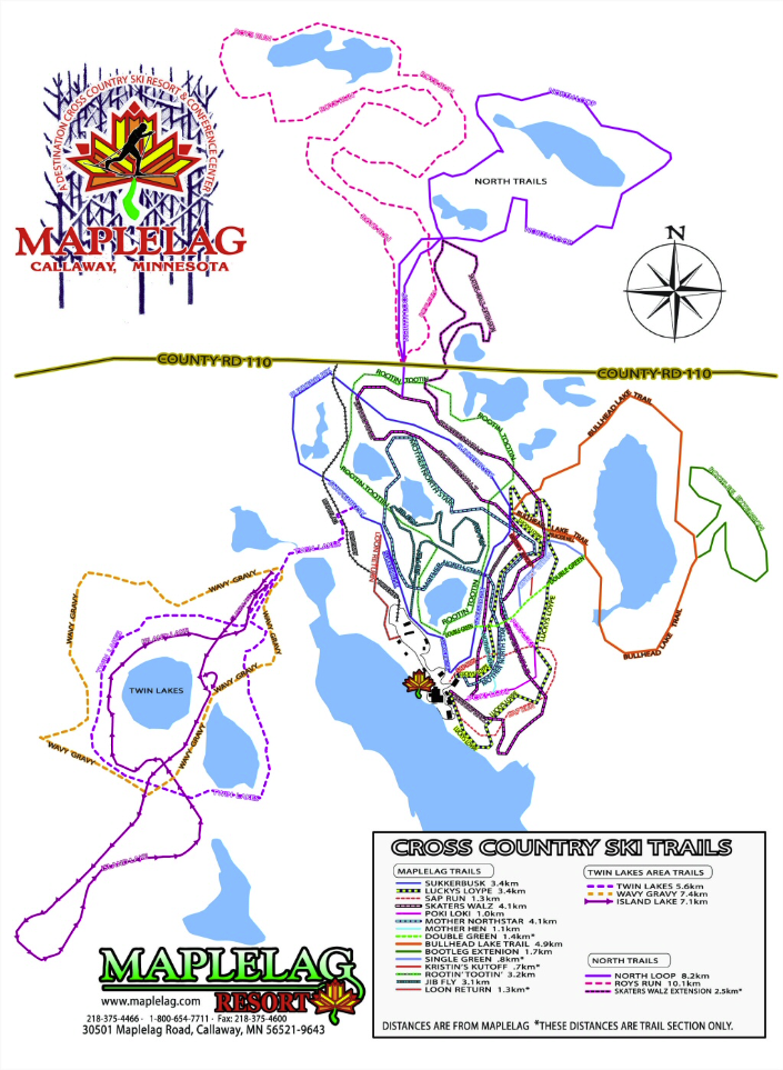Maplelag Resort Trail Map