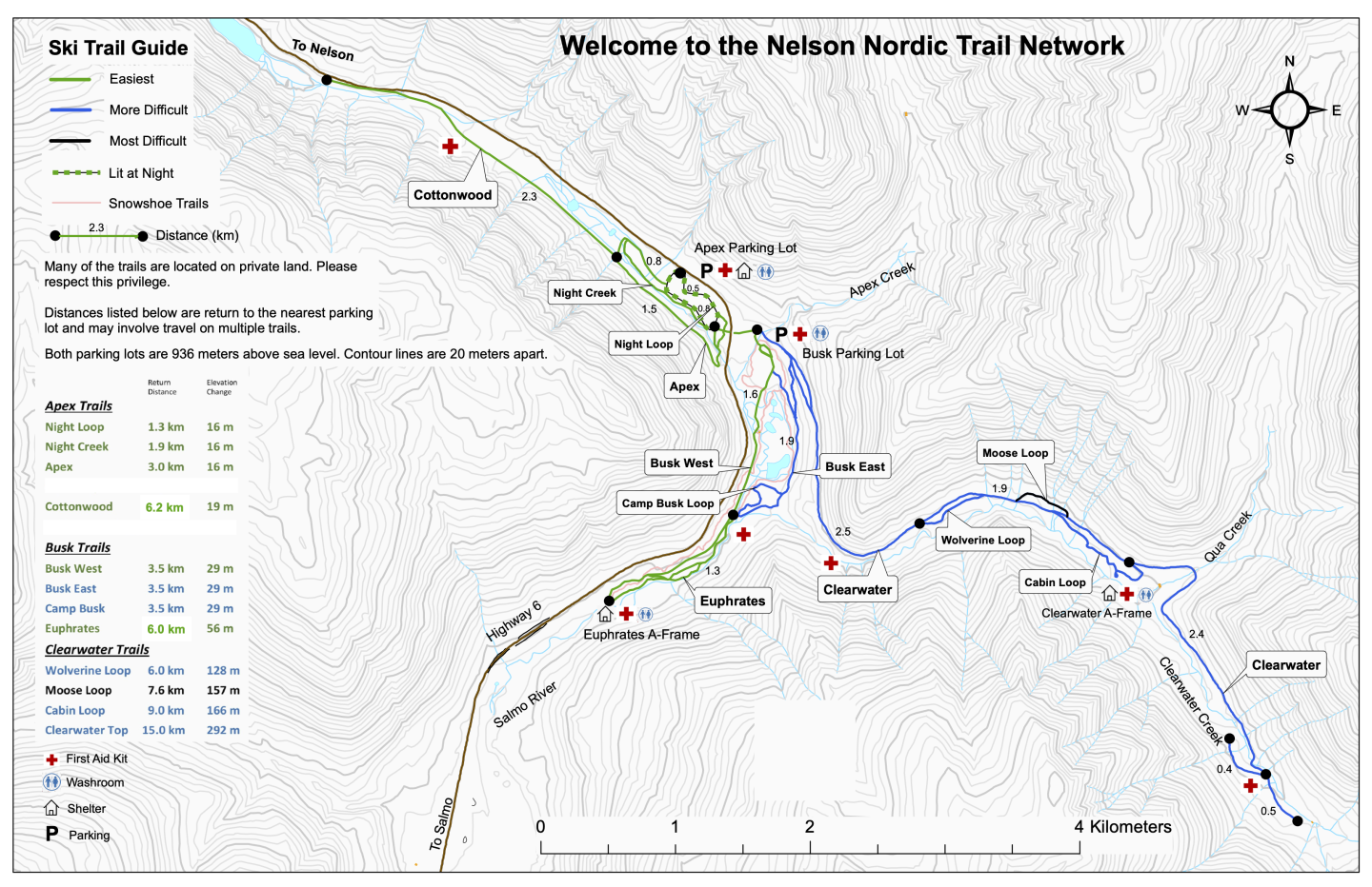 Nelson Nordic Ski Club Trail Map Nelson Nordic Ski Club Trail Map