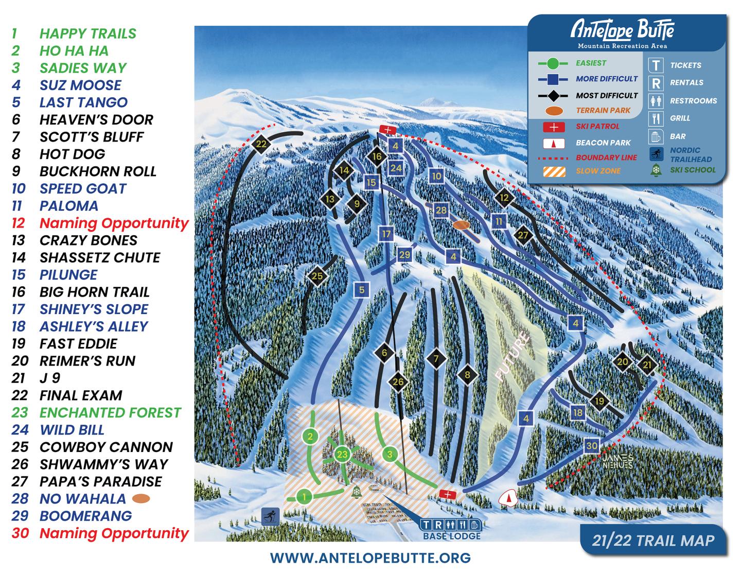 Antelope Butte Trail Map