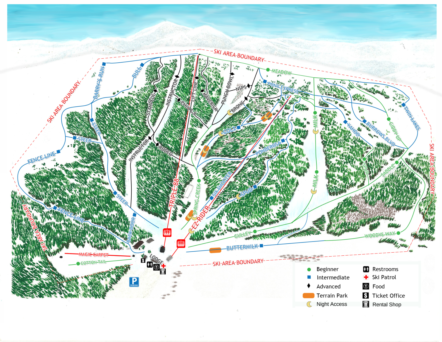 Pomerelle Mountain Resort Trail Map