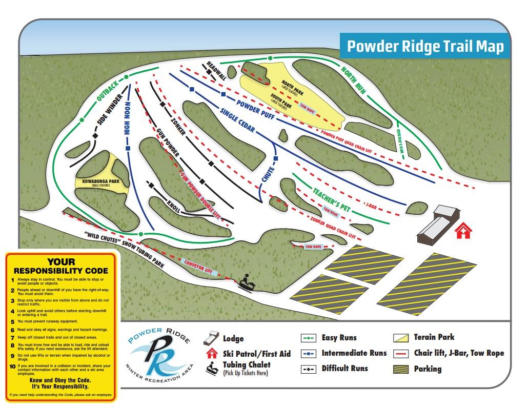 Powder Ridge Trail Map