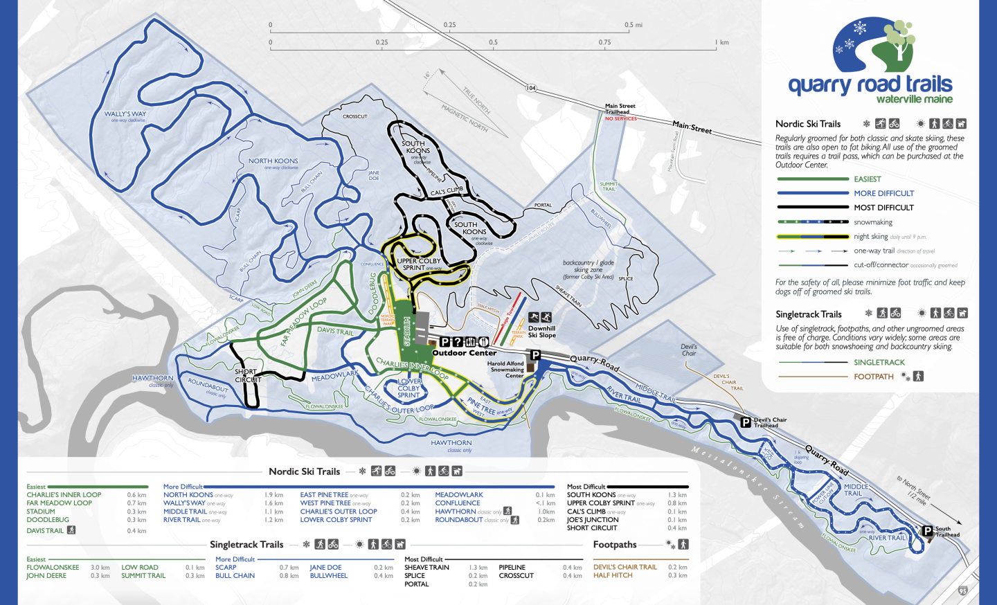 Quarry Road Trails Trail Map