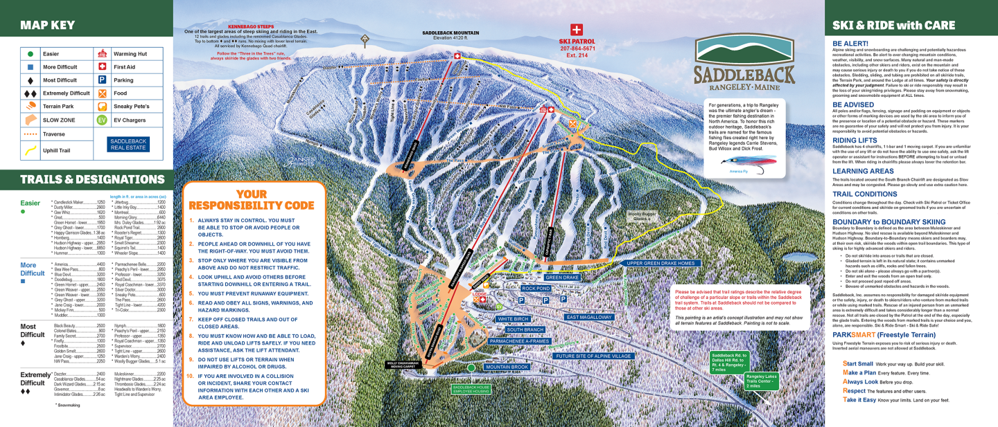 Saddleback Mountain Trail Map
