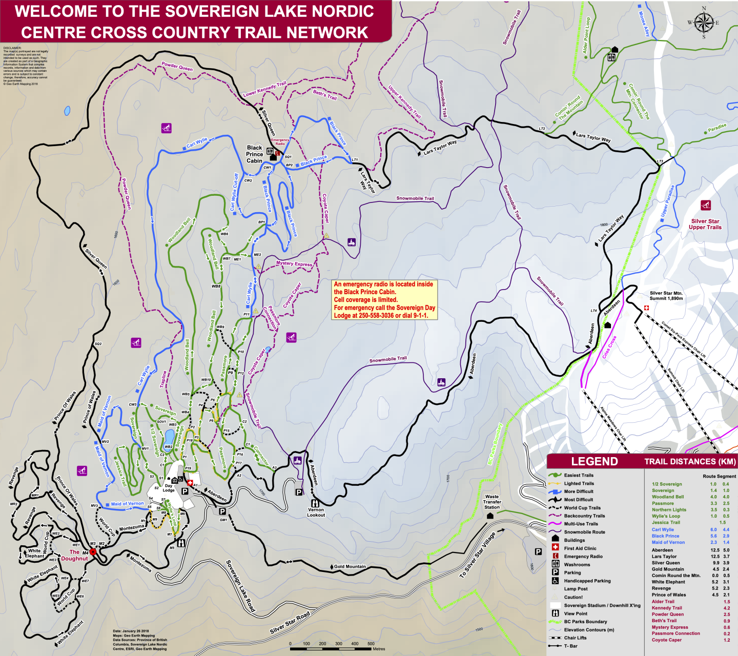 Sovereign Lake Trail Map