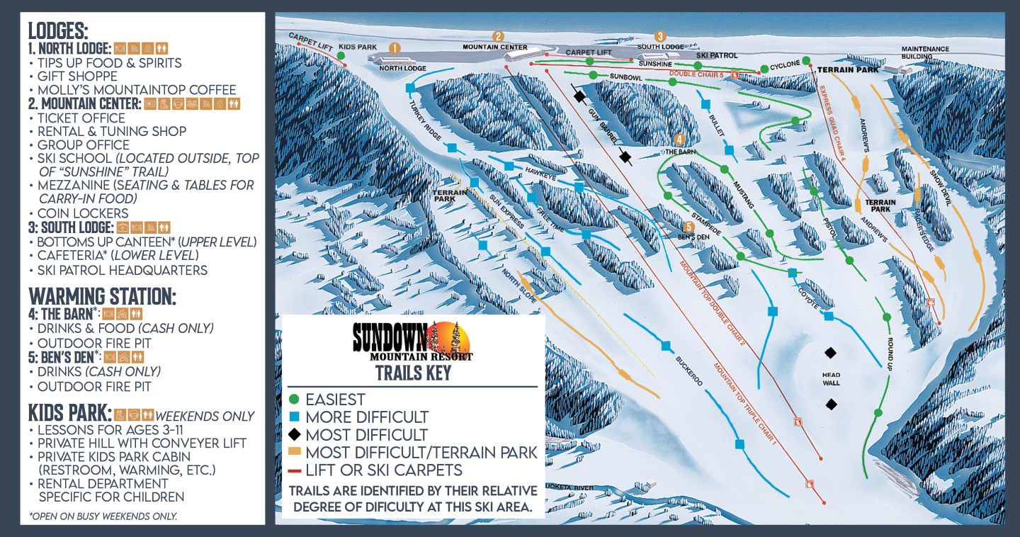 Sundown Mountain Trail Map
