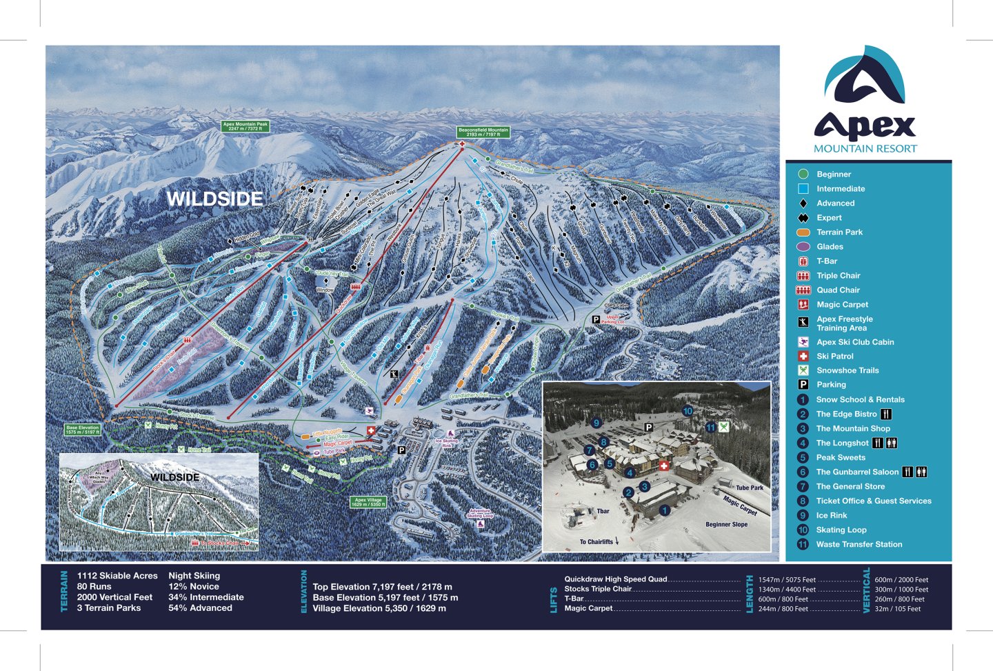 Apex Mountain Resort Trail Map