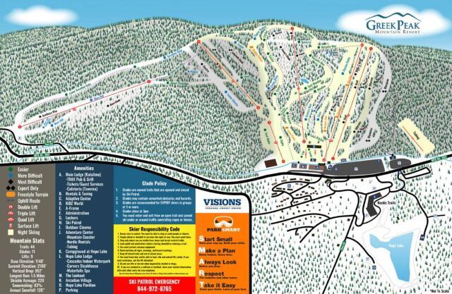 Greek Peak Mountain Resort Trail Map