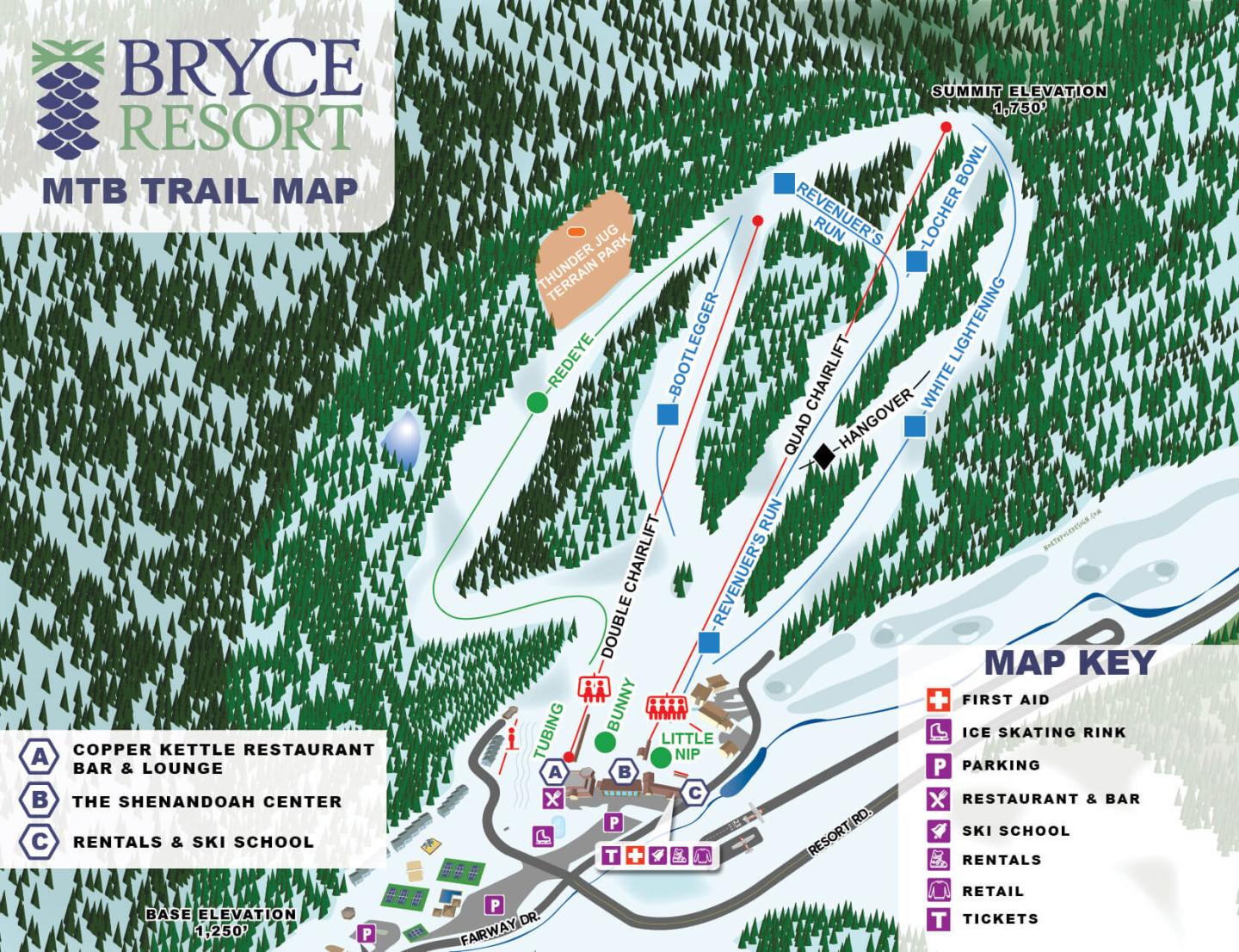 Bryce Resort Trail Map Bryce Resort Trail Map