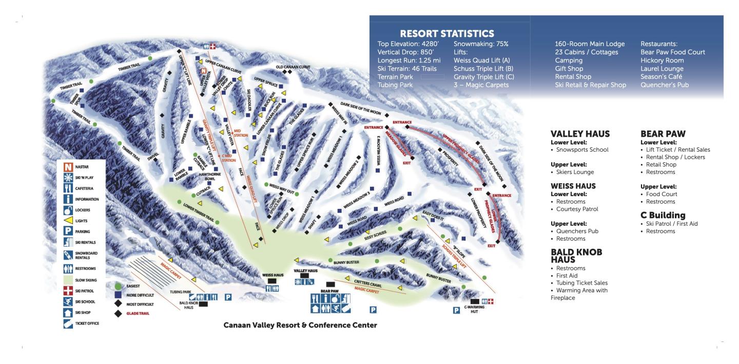Canaan Valley Trail Map