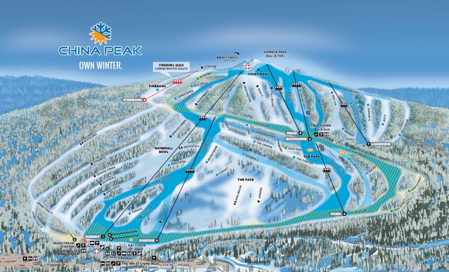 China Peak Trail Map