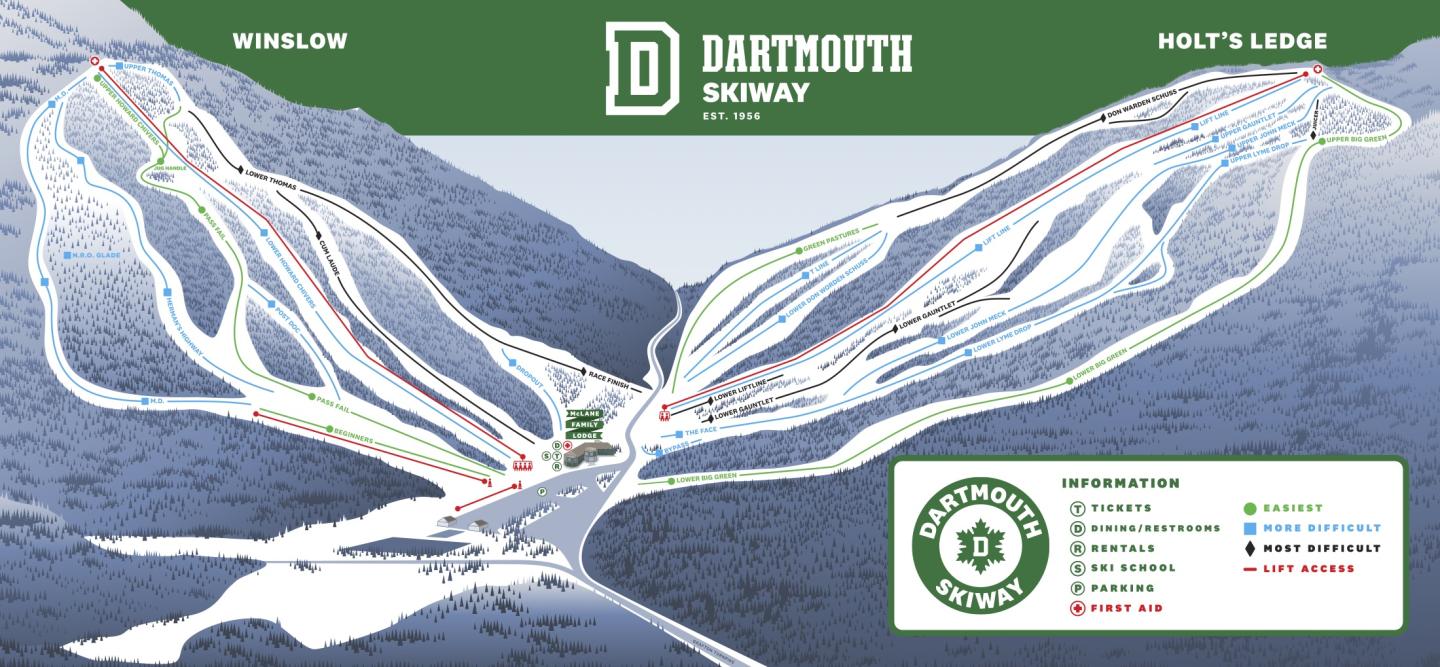 Dartmouth Skiway Trail Map