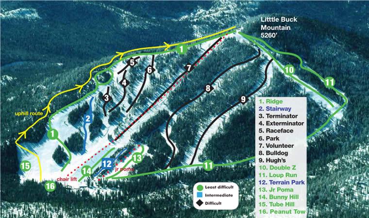 Loup Loup Ski Bowl Trail Map
