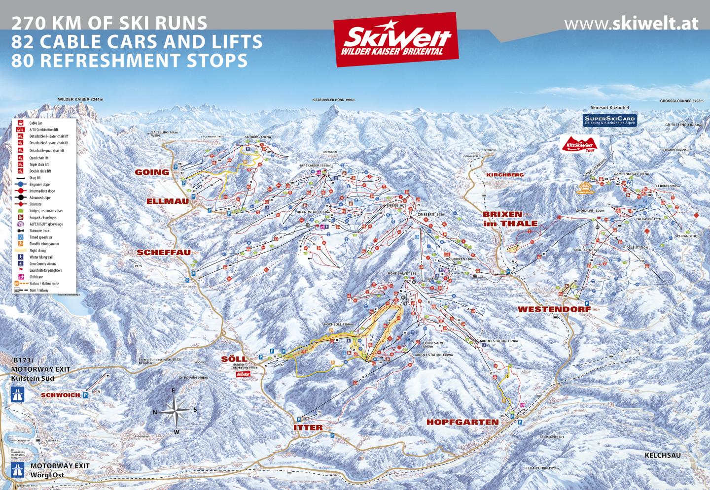 SkiWelt Trail Map