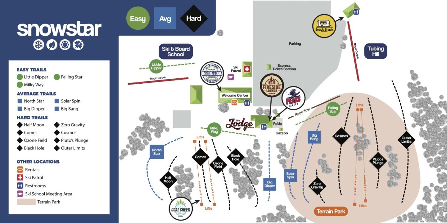 Snowstar Trail Map