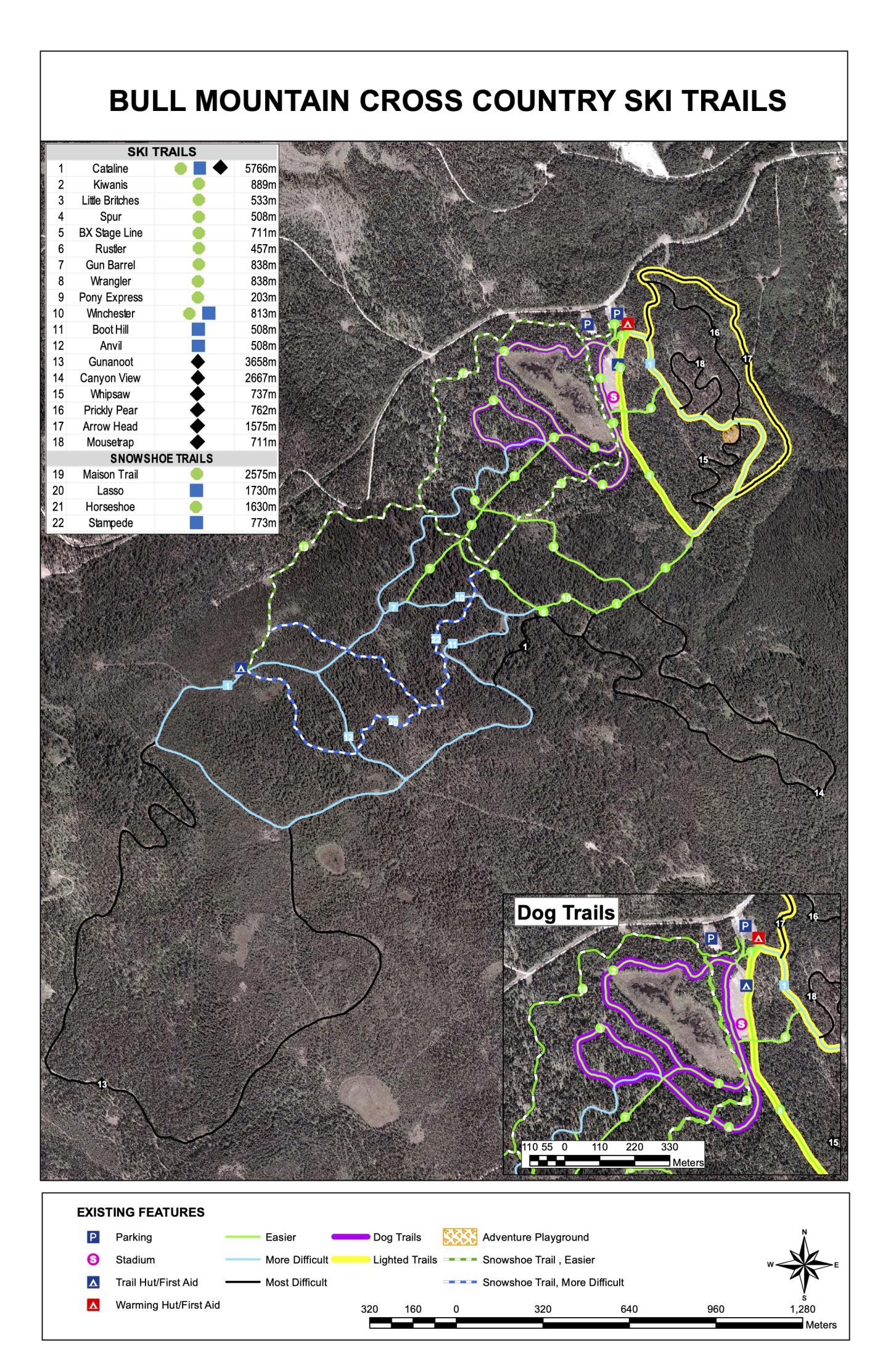 Williams Lake Cross Country Ski Club Trail Map