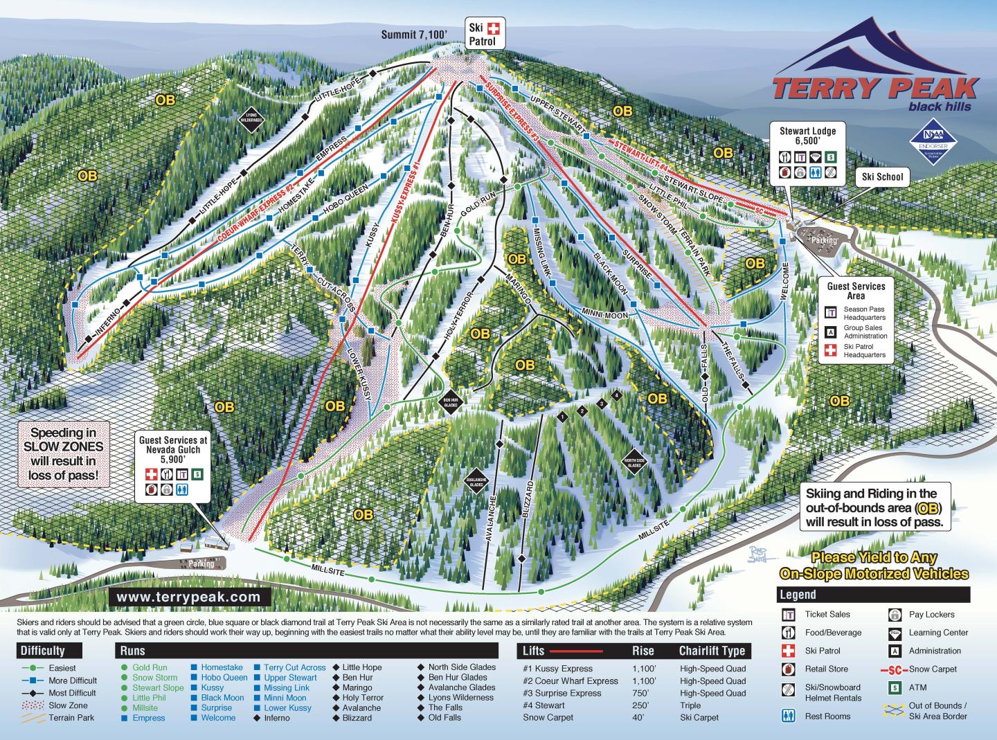 Terry Peak - Trail Map - New
