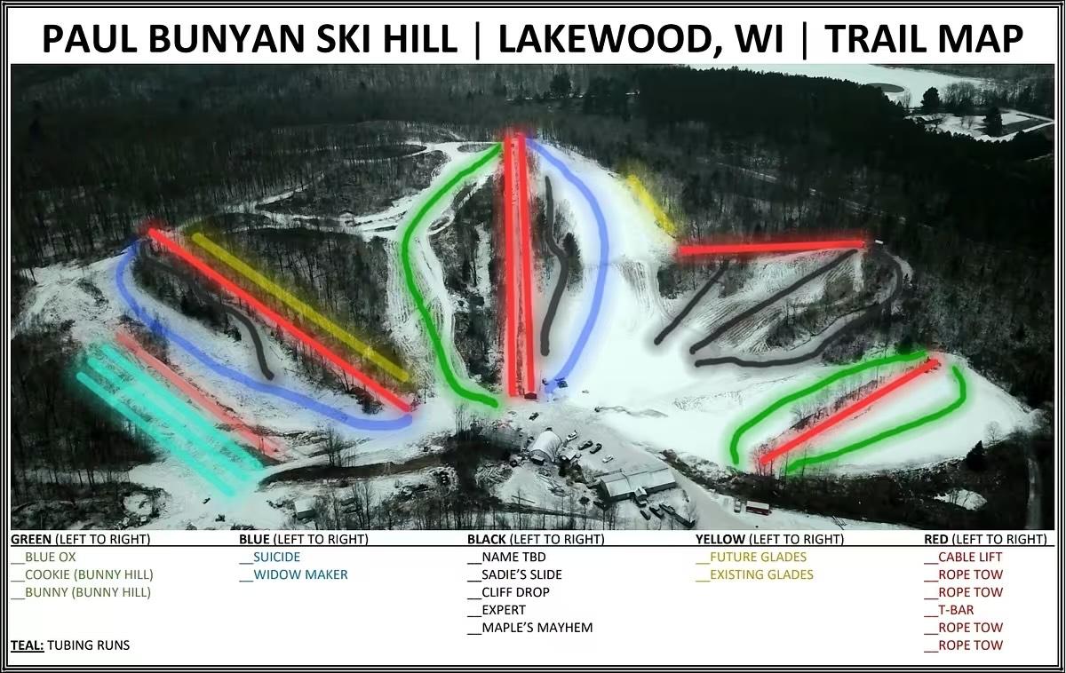 Paul Bunyan - Trail Map