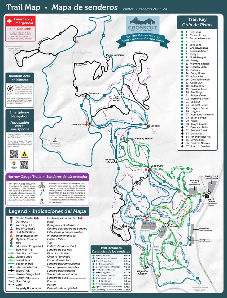 Crosscut Winter 23-24 Trail Map
