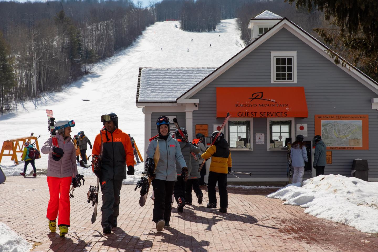 ski group laughing it up