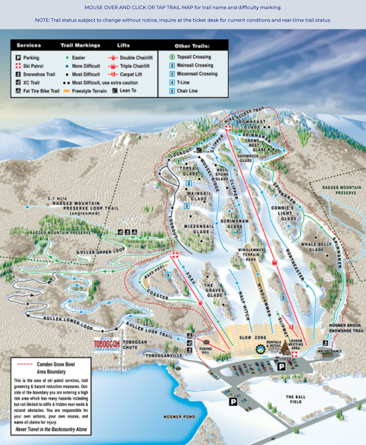 Camden SNow Bowl Map