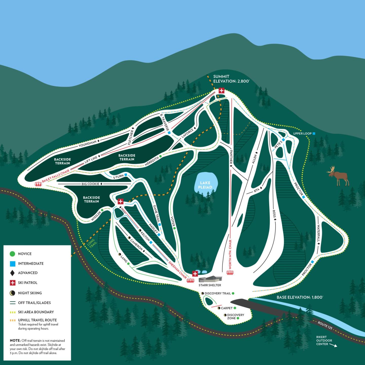 middlebury snow bowl map