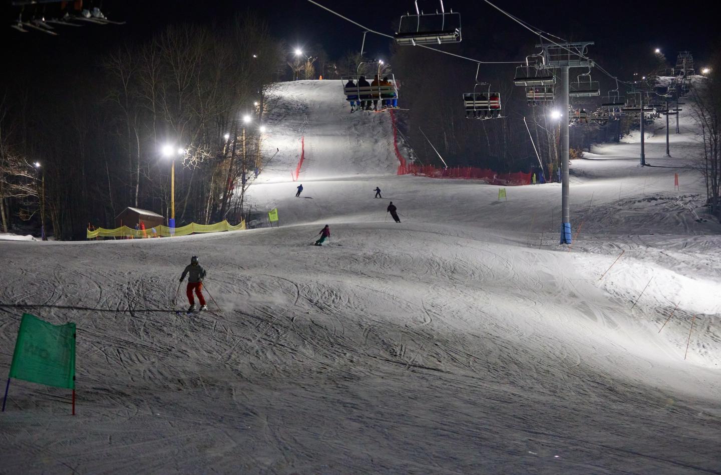 night skiing