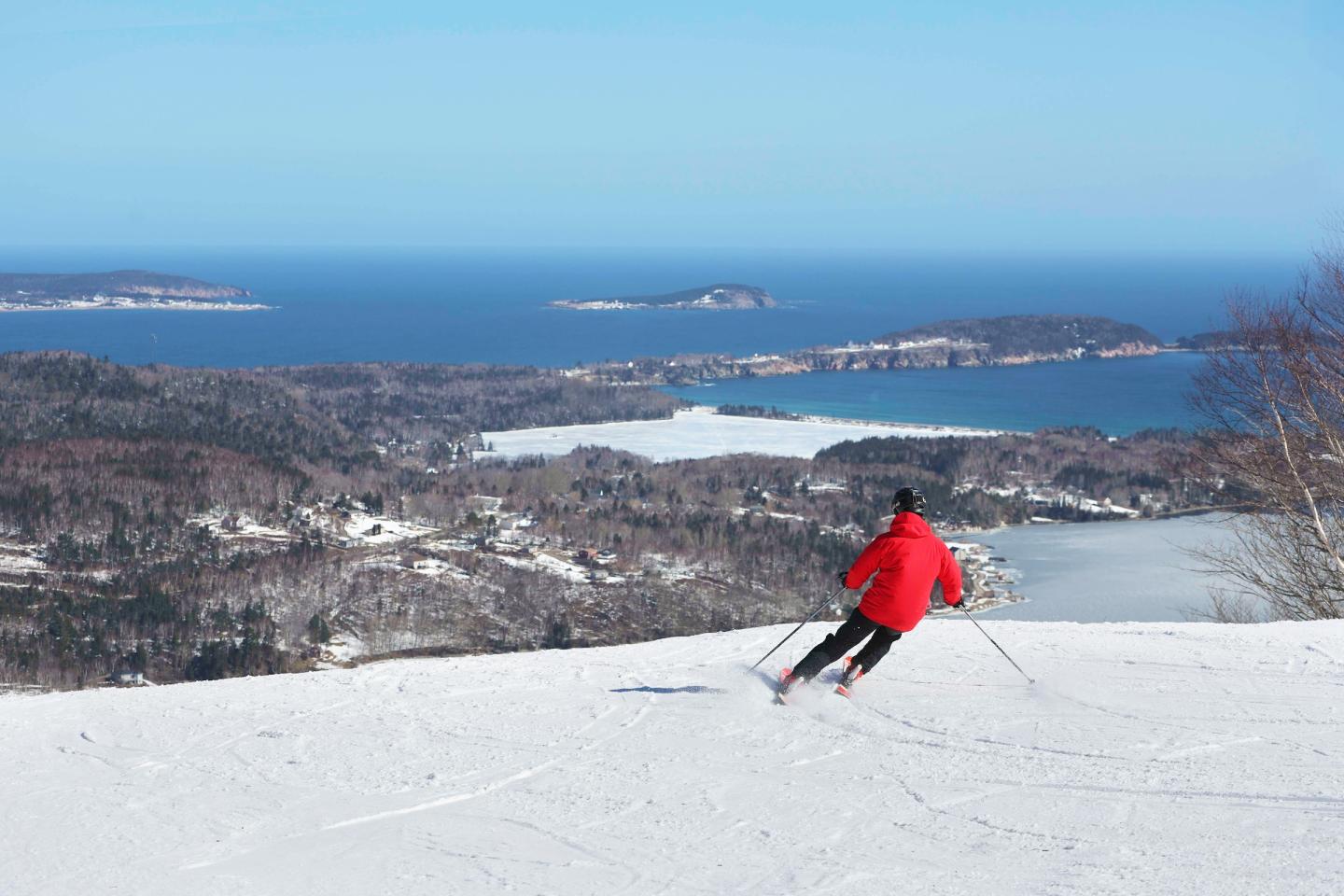 skier going downhill