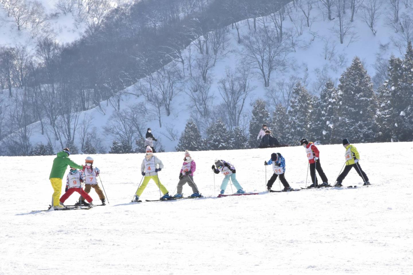 Skiers at Ninox Snow Resort