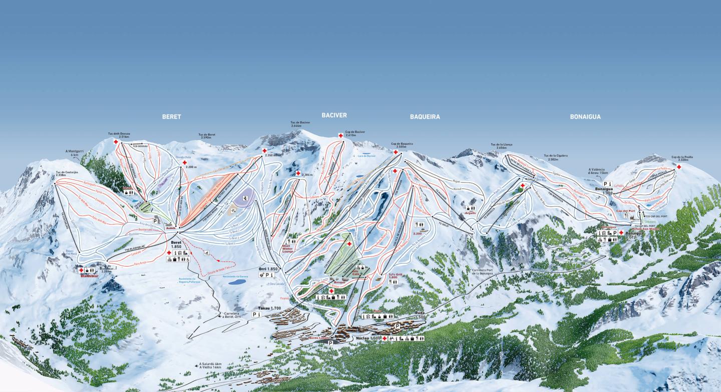 Baqueira/Beret trailmap