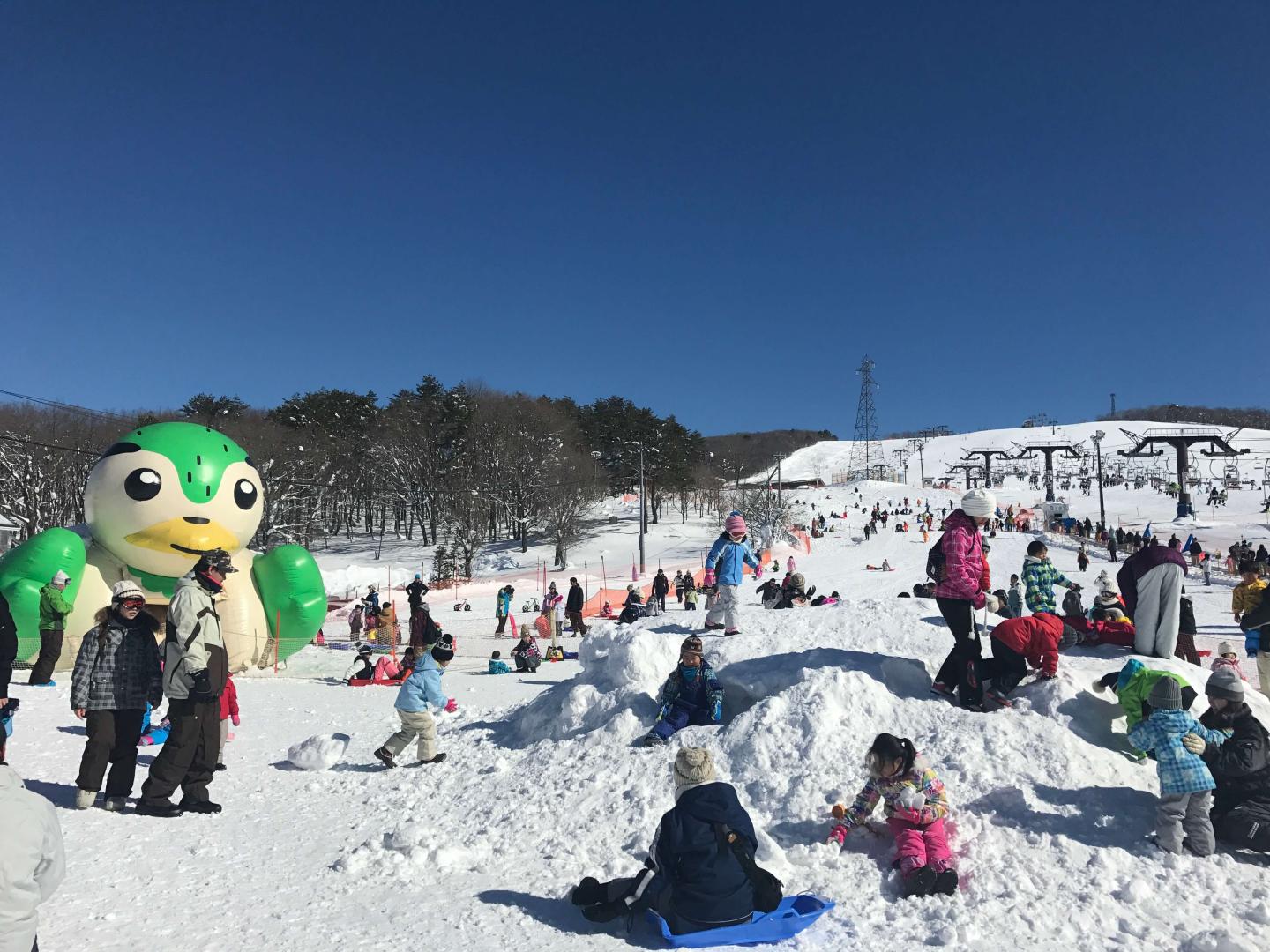 Terrain park at Hirugano Kogen Ski Resort