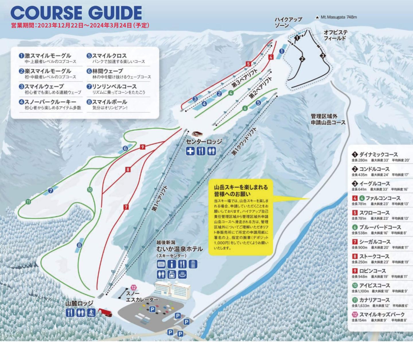 Muica Snow Resort trailmap