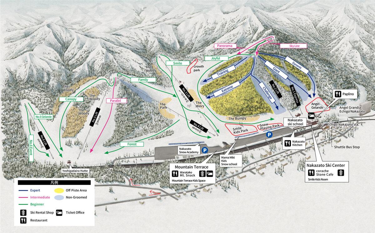 Yuzawa Nakazato trailmap