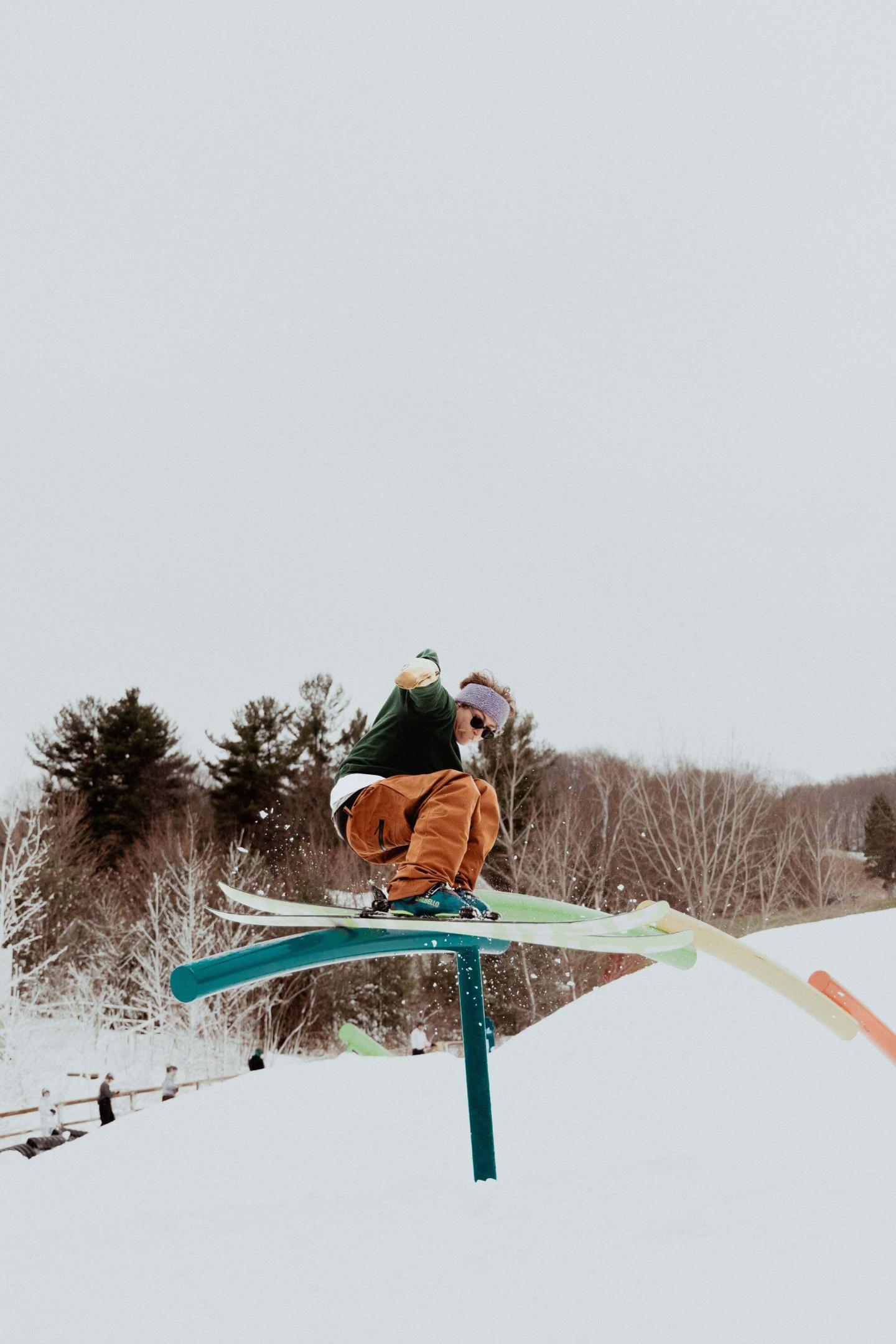 Bousquet Mountain skier jumping