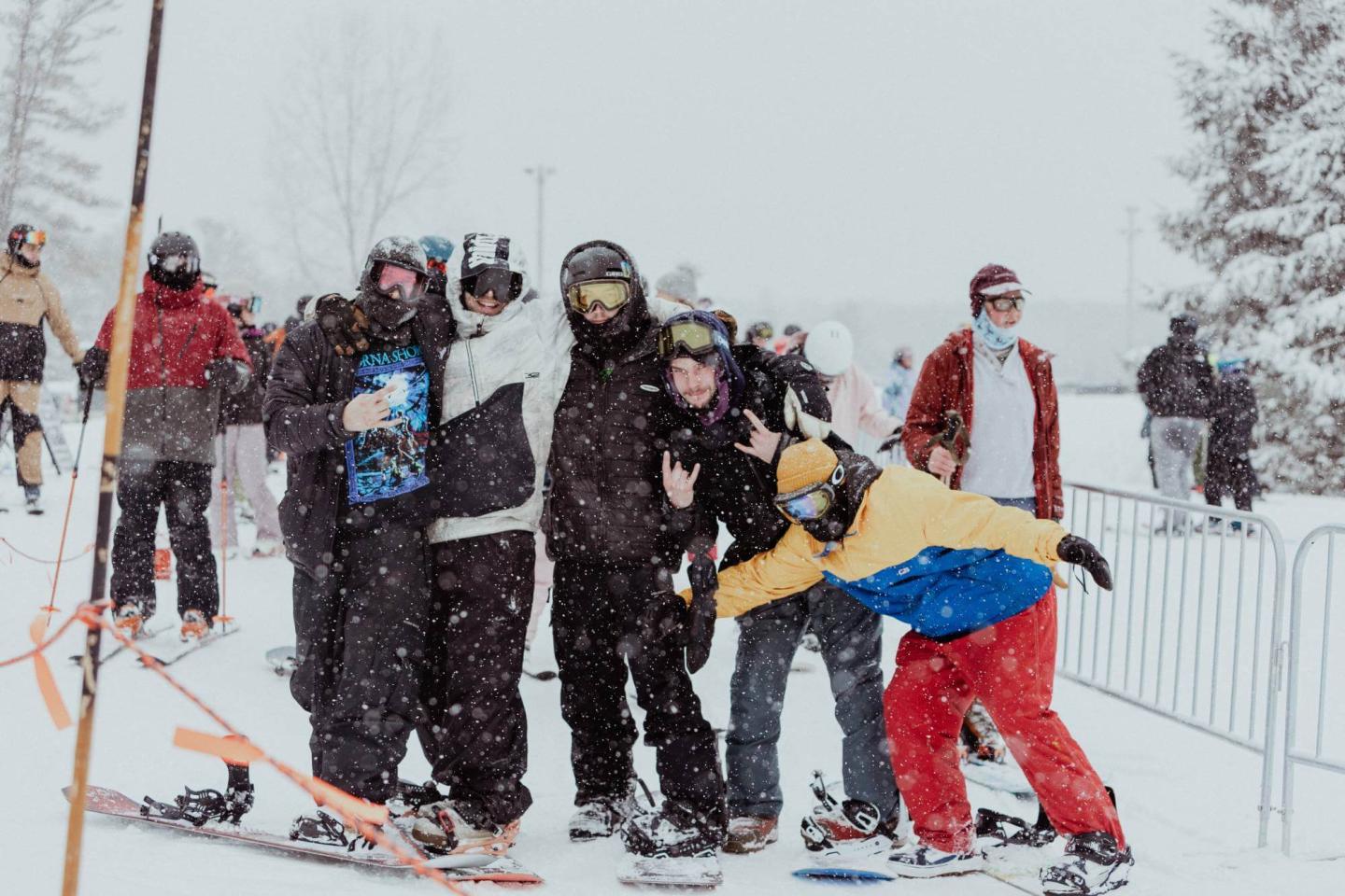 Bousquet Mountain snowboarding group