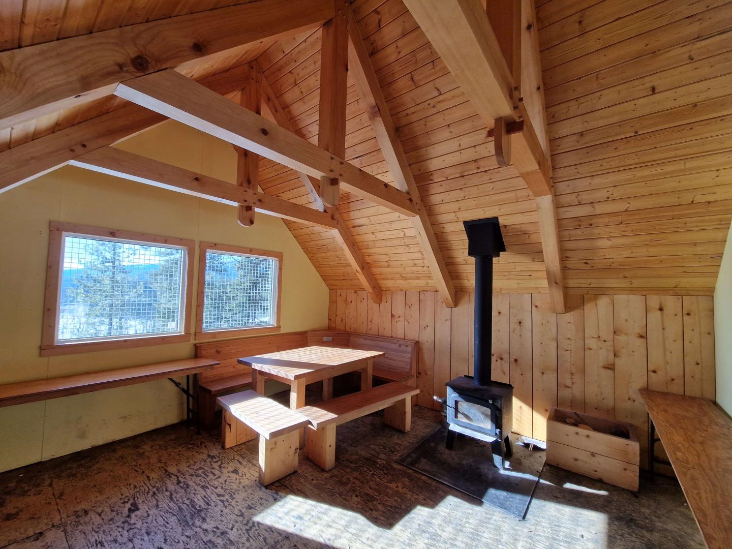 Whitehorse Nordic Centre inside cabin