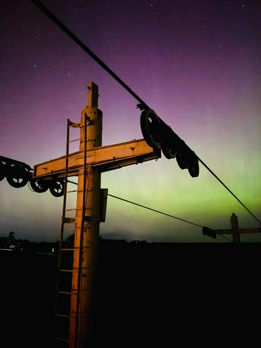 Norway Mountain lift at night