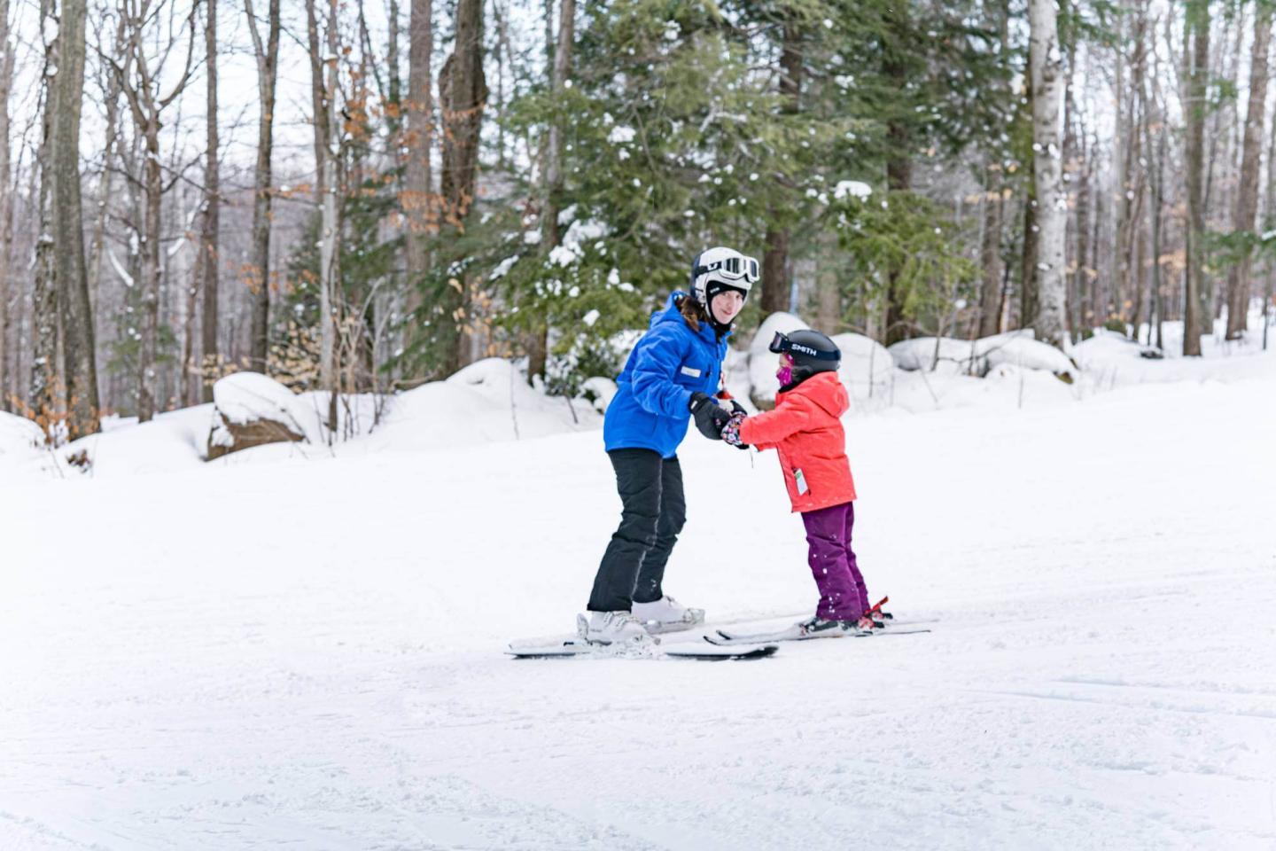 Mom and child at Mont Rigaud