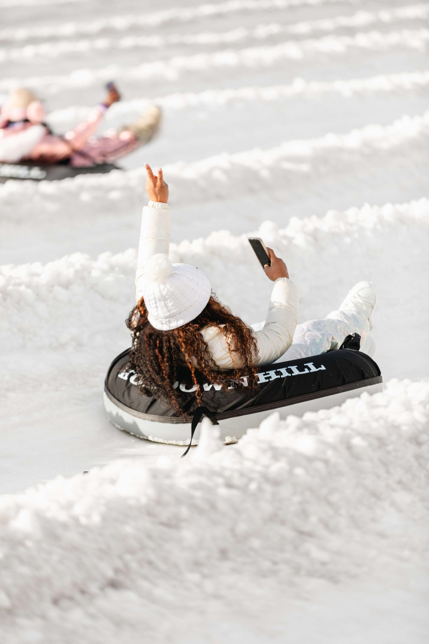 Hoedown Hill women tubing