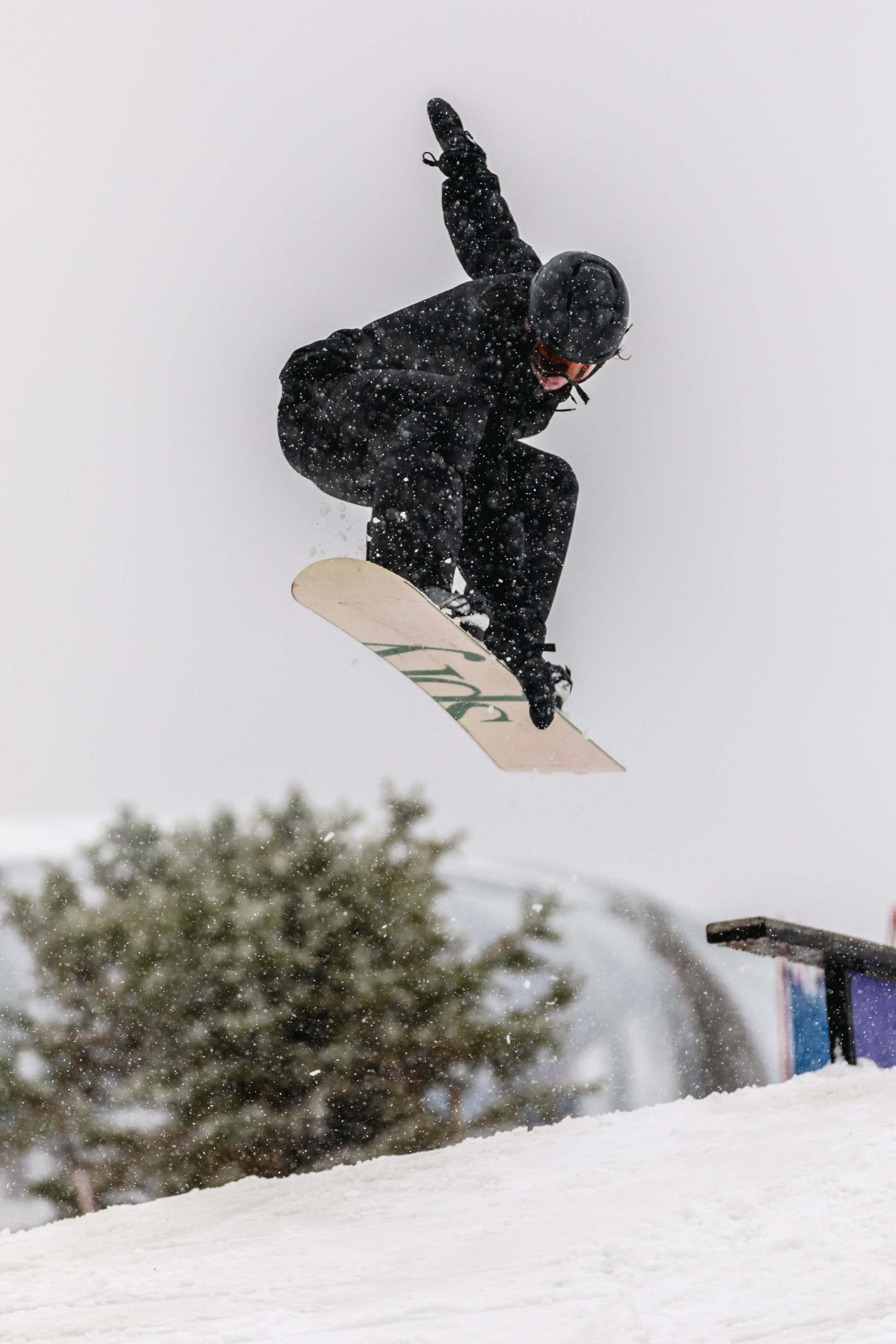 Hoedown Hill snowboarder jumping