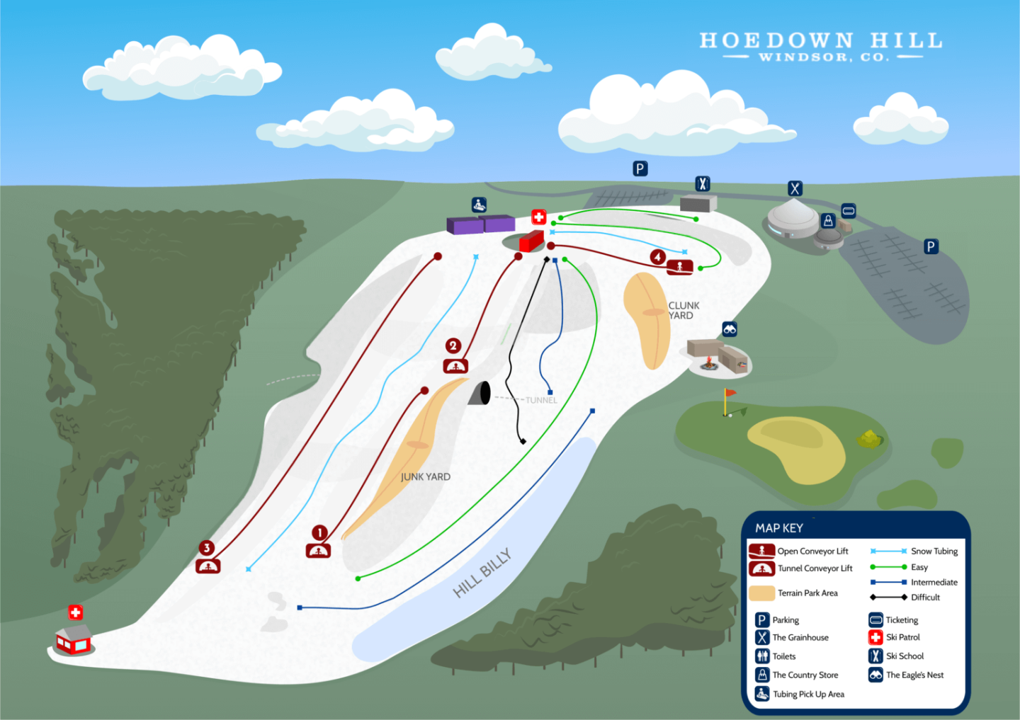 Hoedown Hill trailmap